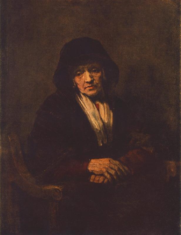 REMBRANDT Harmenszoon van Rijn Portrait of an old Woman oil painting image